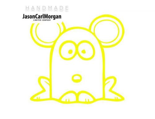 JCM® Iron On Applique Decal, Mouse Neon Yellow