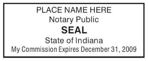 For indiana new pre-inked notary seal rubber stamp for sale