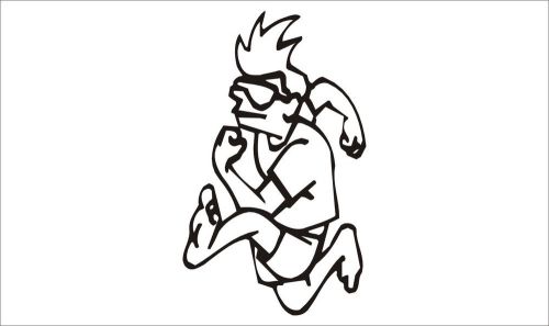 Man in a hurry logo vinyl sticker decal truck bumper car removable - 688 a for sale