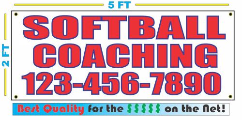 SOFTBALL COACHING w CUSTOM PHONE Banner Sign NEW Best Quality for the $$$