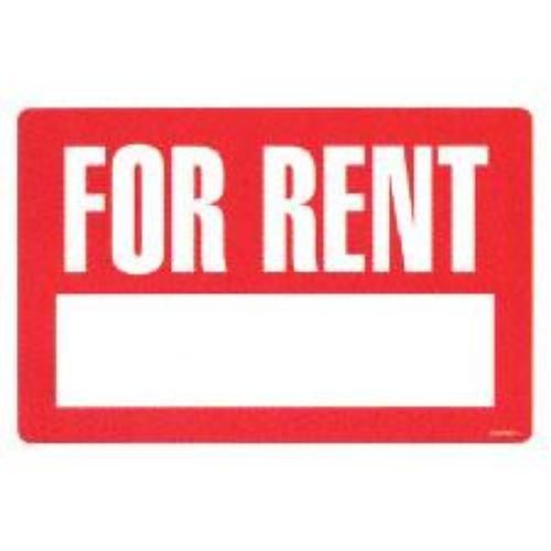For Rent Sign Red &amp; White 8&#039;&#039; x 12&#039;&#039;