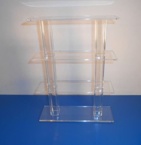 Acrylic display riser - 3 tier - 3&#034; wide x 9&#034; long x 12&#034; high x 1/8&#034; thick - new for sale