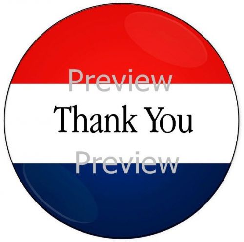 Red white &amp; blue american stripes #26 thank you sticker labels for sale