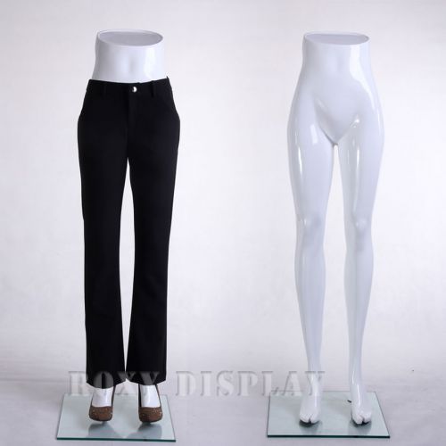 Female mannequin fiberglass legs w/stand skirt dress pants display MZ-TM1WHITE