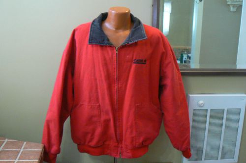 Swingster Case IH Tractor Chore Coat Quilted Lining Sz XL XXL Farmer RED Canvas