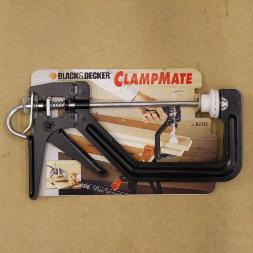 Black &amp; decker clampmate 6&#034; 150mm one hand speed trigger solo g clamp for sale