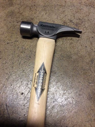 Stiletto 14 oz. Titanium Milled Face hammer/18&#034; curved hickory handle NEW!