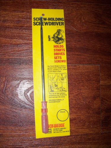 Quick Wedge Vintage Screw Holding Screwdriver Mod. C1258 10&#034; **NEW Original Pk