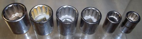 Craftsman 3/8 inch drive 19, 17, 12, and 11mm, 12 point sockets_______1148/12