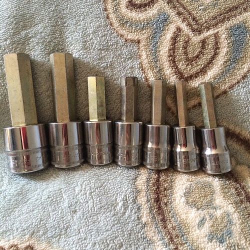 Snap-On 1/2&#039;&#039; Drive 3/8&#039;&#039; Hex Drive 7 piece Set