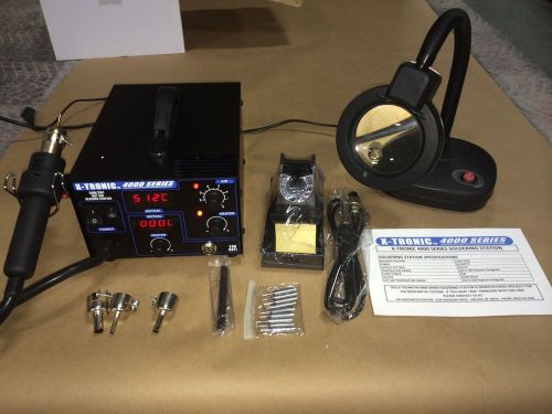 X-TRONIC 5040-XTS &#034;ALL IN ONE&#034; HOT AIR REWORK SOLDERING IRON PREHEATING STATION