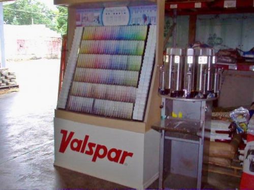 Paint MIXING SYSTEM w/ Formula Book &amp; Wooden PAINT DISPLAY from Hardware Store