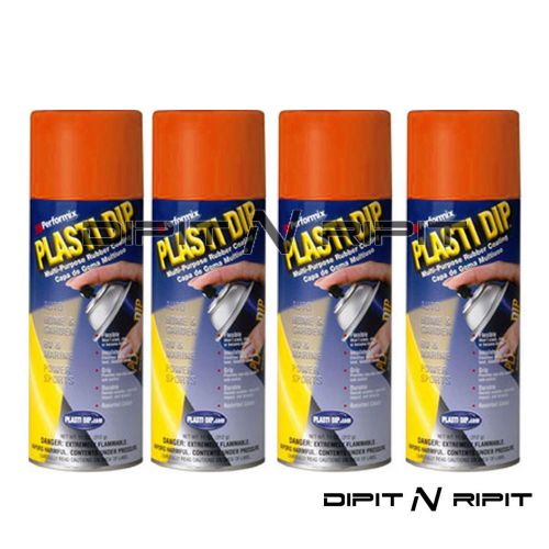 Performix plasti dip 4 pack matte koi orange spray cans rubber coating for sale