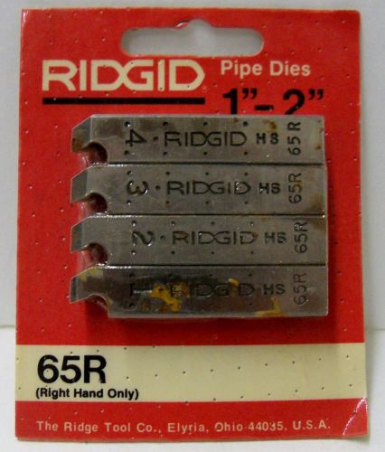 New Package Set of 4 Ridgid Pipe Dies 1&#034; - 2&#034; 65R Replacement Emerson