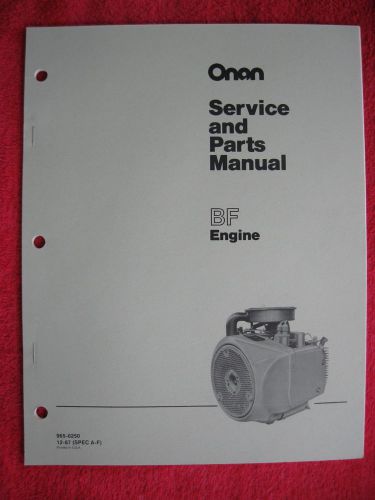 ONAN BF ENGINE SERVICE &amp; PARTS MANUAL