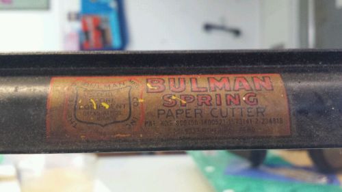 Vintage Bulman spring paper cutter