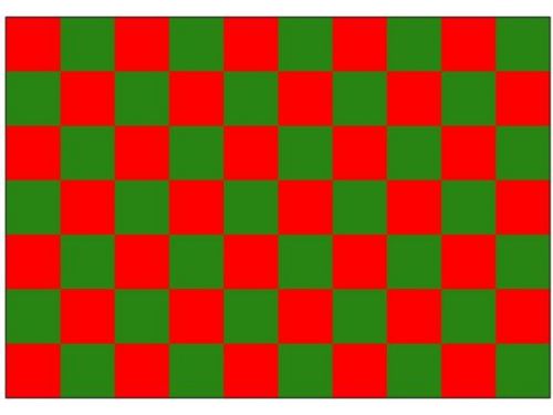 CHECKERED FLAG 3X5&#039; RED AND GREEN NEW ATTENTION MESSAGE