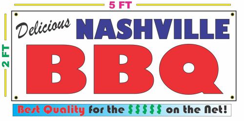 Full Color NASHVILLE BBQ BANNER Sign NEW Larger Size Best Quality for the $$$