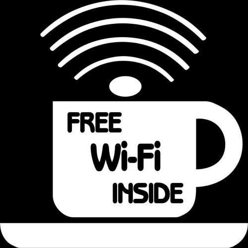 WiFi Inside 19x19 Style C Die-Cut Vinyl Window Door Decal