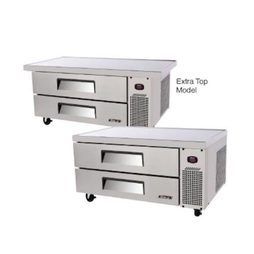 New turbo air 48&#034; super deluxe stainless steel chef base !! 2 drawers!! for sale