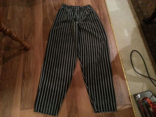 Chef Cook Lot Pants 4 Coats 3 Hat Chef Wear S M L XL Black Pin Stripes Checkerd