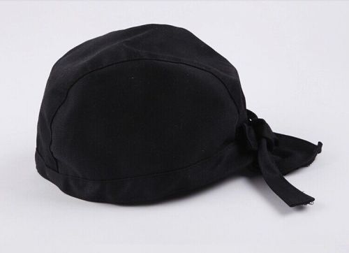 The Printing Ribbon Hat Fashion Black Baotou Chef&#039;s Turban Hat