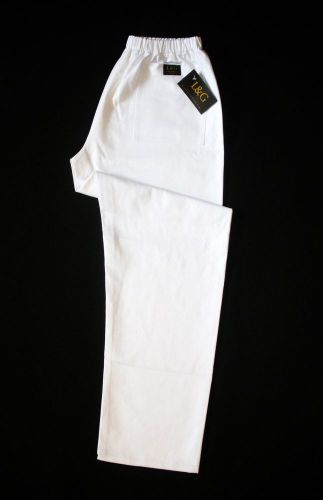 WHITE chef pants (trousers)  L&amp;G London Uniforms 2 Extra Large XXL