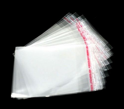 200 Self Adhesive Seal Clear Plastic Bags 6 cm X 9 cm Plastic Poly *USA SELLER*