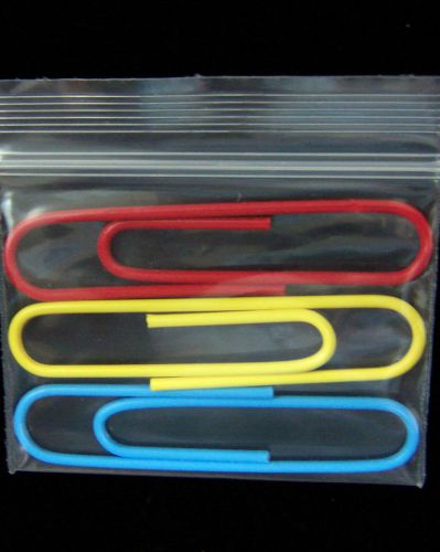 300 - 2&#034; x 1-1/2&#034; Clear 2.5 mil APPLE Reusable Zipper Zip Lock LDPE Zip Bags
