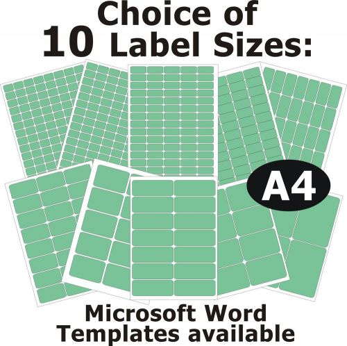 Green laser copier inkjet printer labels 5 a4 sheets self-adhesive stickers for sale