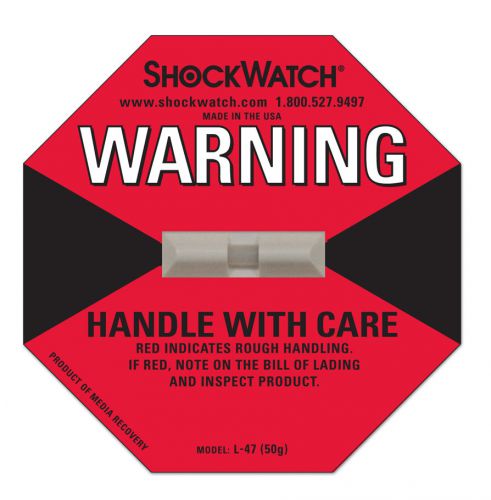 50g Shockwatch™ Indicators S-5158 RED Box of 25 pcs
