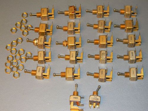 AEROSPACE MINIATURE TOGGLE SWITCH, LOT OF 22pcs, US MADE  BY ARROW-HART DPDT