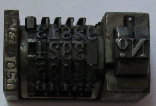 Vintage Letterpress Numbering Machine - 5 Digit - Forward - Skip 1 - Wm A Force