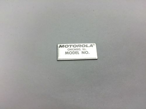 Motorola &#034;MODEL NO.&#034; Replacement Label Model 33-82599D01 *OEM*