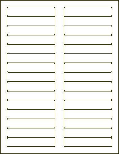 300 Blank Self Adhesive Labels - 2/3&#034; x 3 7/16&#034; - Laser or Inkjet - White