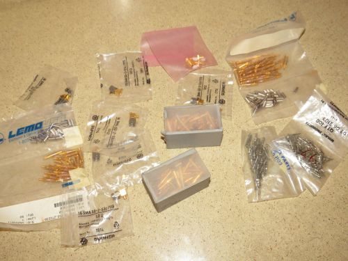 ^^ CONNECTOR LOT # 22  (300+ PIECES)- LEMO -ALLIED- SUHNER - MOST NEW- GOLD/SILV