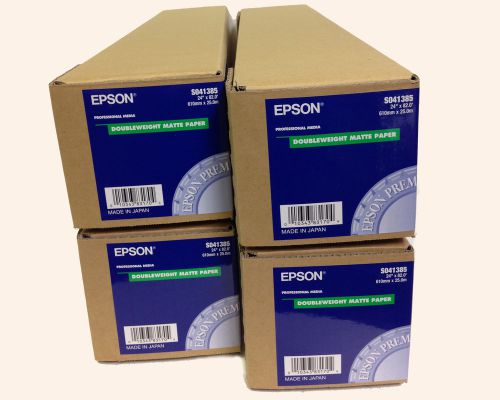 Epson S041385 Doubleweight Matte Inkjet Paper 24&#034; x 82&#039; Case of 4 Rolls