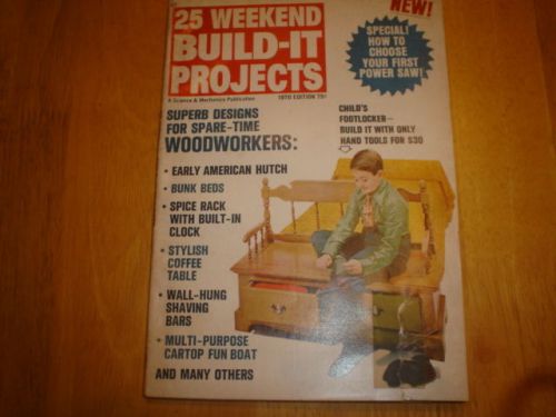 MID CENTURY VINTAGE SCIENCE &amp; MECHANICS BOOK 25 WEEKEND BUILD IT PROJECTS