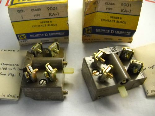 SQUARE D 9001 KA-1 CONTACT BLOCKS SERIES B (SET OF 2) NEW IN BOXES