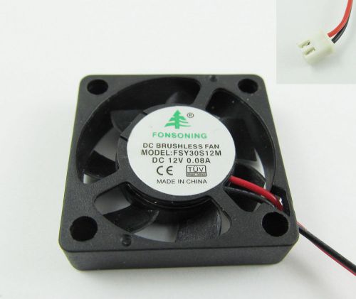 1pcs Brushless DC Cooling Fan 11 Blade DC 12V 30mm x30mmx06mm 3006 2 Pin Wire