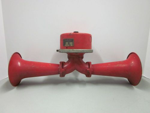 Vintage intl. business machines double projector horn siren fire alarm air raid for sale