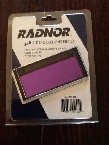 Radnor 64005105 24S Auto-Darkening Filter 2&#034; X 4 1/4 Shade 10