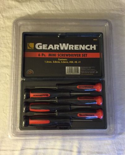 New Gear Wrench 6 Pc. Mini Screw Driver Set FREE SHIPPING!