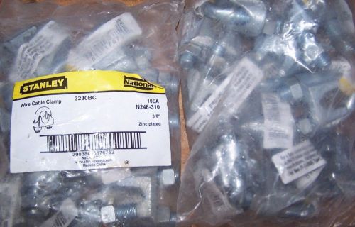 Lot of 20 Stanley National 3/8&#034; Wire Cable Clamp N248-310 3230BC Zinc Plated NEW