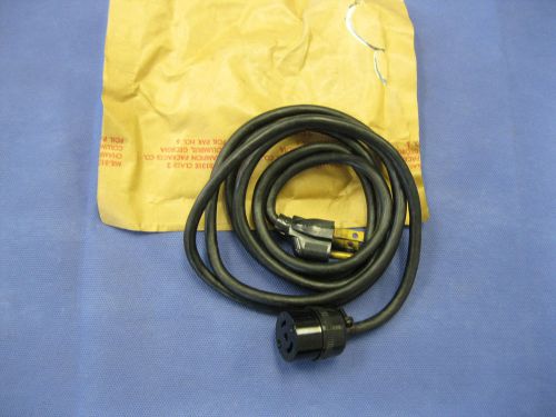 Vintage hubble midget turn &amp; pull twist-lock 15a 125/250 volts power cable assy for sale