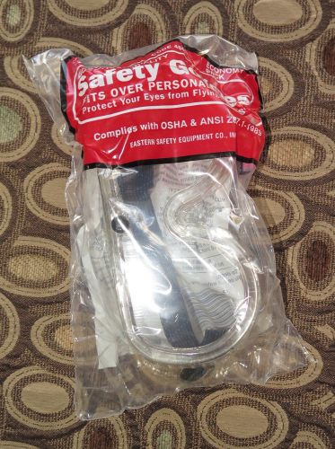 NEW Lot of 6 Eastern Safety Goggles Glasses 460X Fits over glasses! Sealed bags