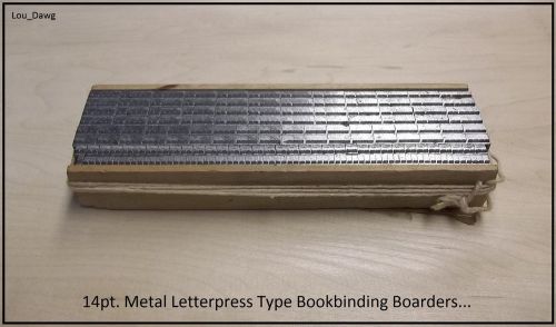 Metal Letterpress Printing Boarders /  Bookbinding