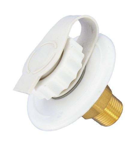 Valterra A01-0170LF White 2-3/4&#034; MPT Lead-Free Flush Mount Water Inlet