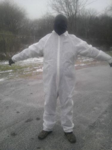 Generic Disposable White Coveralls / Jumpsuit  2XL PPE new 40 count per case