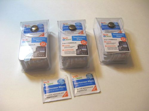 72 Count Individually Wrapped Tech &amp; Clean Touchscreen Pre-Moistened Wipes